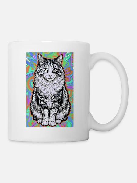 Katze - Tasse - Weiß