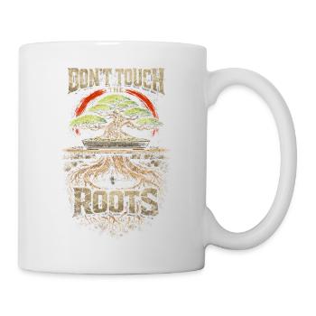 Bonsaibaum Dont Touch The Roots - Tasse - Weiß - Rechts