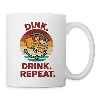 Joueur drôle de pickleball Cocktail Dink Ball - Mug blanc - blanc - Droite