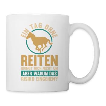 Reiten Pferdeliebhaber Reiterhof Pferde - Tasse - Weiß - Rechts