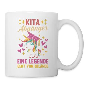 Kita Abgänger Eine Legende Verlässt Das Gelände - Tasse - Weiß - Rechts