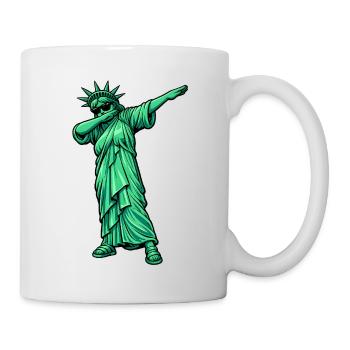 Dabbing Freiheitsstatue - Tasse - Weiß - Rechts