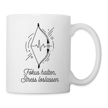 Bogenschießen Fokus Achtsamkeit Sport Design - Tasse - Weiß - Rechts