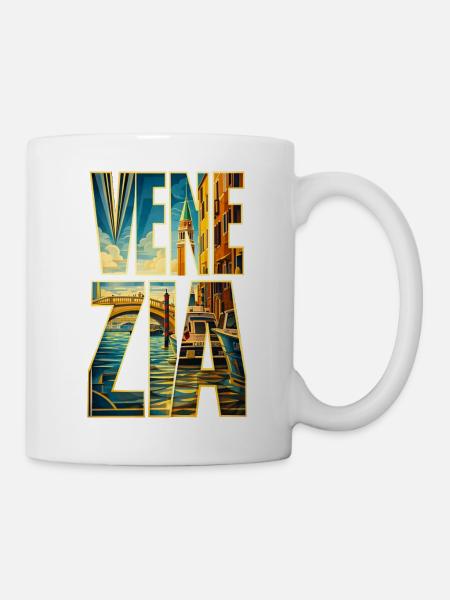 Venise-Goldene Kanäle - Tasse - Weiß