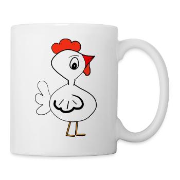Dessin animé Poule Charmante Poule Poule Enfant - Mug blanc - blanc - Droite