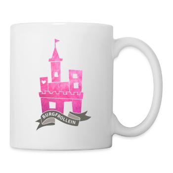 Burgfräulein Prinzessin Banderole pink Mädchen  - Tasse - Weiß - Rechts