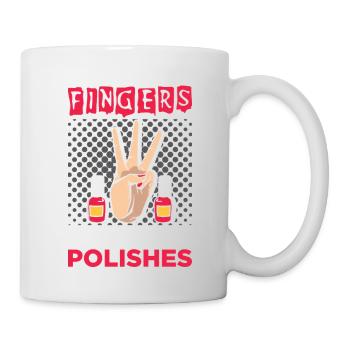Nageldesigner Nageldesignerin Kosmetik Nagelstudio - Tasse - Weiß - Rechts