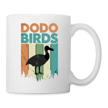  Dodo Birds Retro Vintage Ausgestorbener Vogel - Tasse - Weiß - Rechts