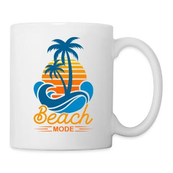 Beach Mode im Sommerurlaub tropisches Geschenk - Tasse - Weiß - Rechts