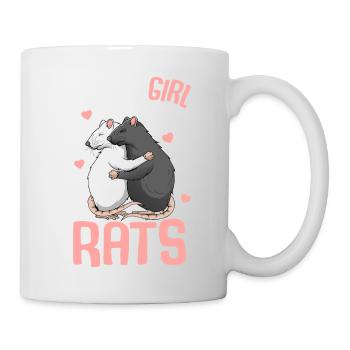 Rats Hug: Girl Who Loves Rats - Mug - white - Right