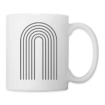 Minimalist line composition in black - Mug - white - Right