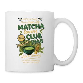 Matcha Lovers Club 1948 Grüner Tee Matcha Latte Spaß - Tasse - Weiß - Rechts