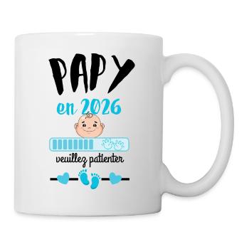Papy en 2026 Veuillez Patienter - Mug blanc - blanc - Droite