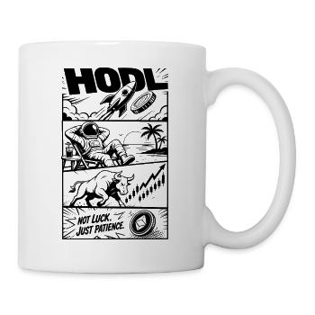 Mème Crypto Rocket HODL - Mug blanc - blanc - Droite