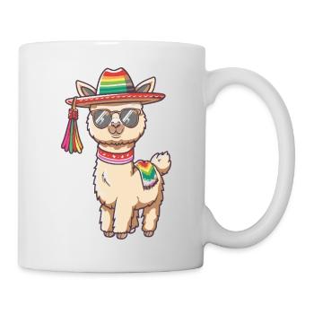 Alpaka Llama Lustig Sombrero - Tasse - Weiß - Rechts