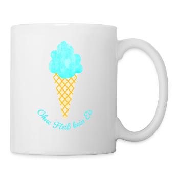 Eis Waffel coole Sprüche Quote Sommer Eiscreme Fan - Tasse - Weiß - Rechts