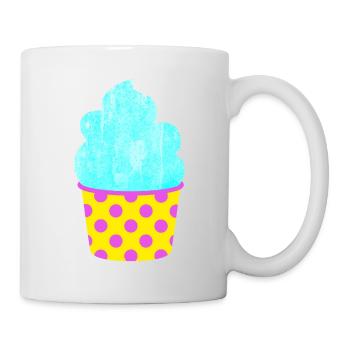 Eis Softeis Eiscreme Punkte Dots Sommer Pastell - Mug - white - Right