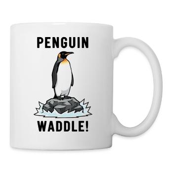 Königspinguin, Antarktis, Waddle, Pinguin Schwarz - Tasse - Weiß - Rechts