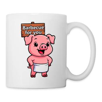 Cricket sign with pig - Mug - white - Right