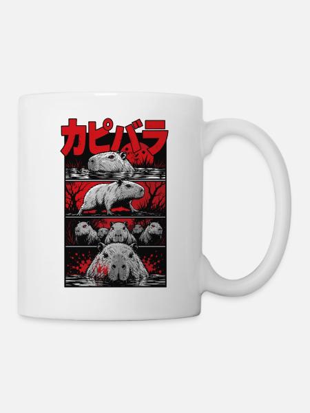 Blutsee Capybara Horror - Tasse - Weiß