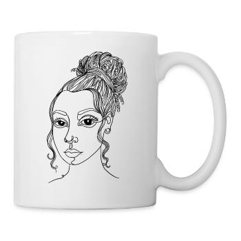 Abstract Woman One Line - Mug - white - Right