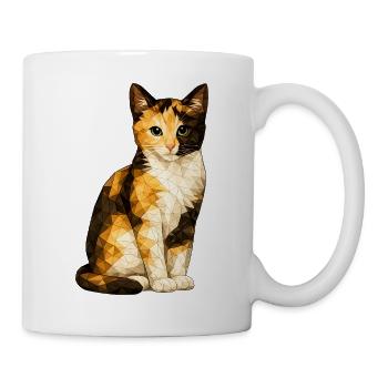 Emmi Polygon Chat Mignonnerie Géométrique - Mug blanc - blanc - Droite