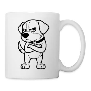 grumpy dog - Mug - white - Right
