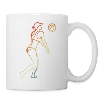 Beach Volleyball Women Sketch - Mug - white - Right