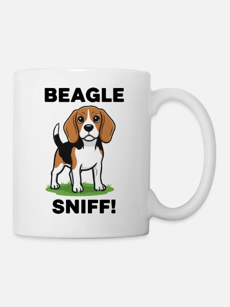 Dog Beagle Sniff Pup Companion Hunting - Mug - white