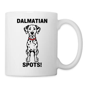Dalmatinischer Hund Flecken Dalmatinisches Hundehalsband - Tasse - Weiß - Rechts