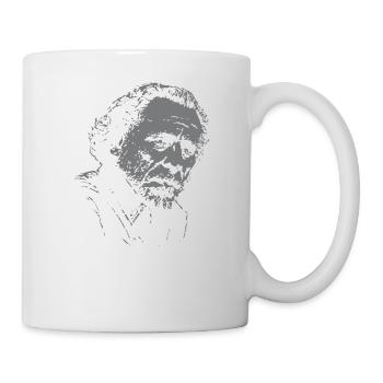 Charles Bukowski quote on reading books - Mug - white - Right