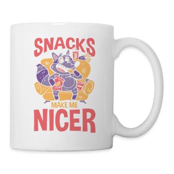 Les tacos de panda poubelle me rendent un raton laveur plus gentil - Mug blanc - blanc - Droite