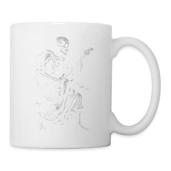 Heavy Metal Skelettgitarre - Tasse - Weiß - Rechts