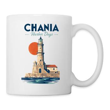 Chania Harbor Days Crete Greece Travel Vacation Me - Tasse - Weiß - Rechts