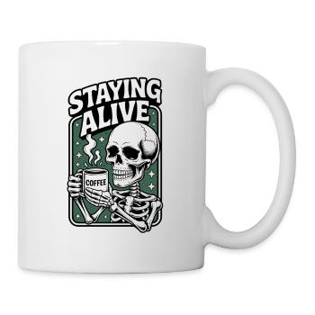 Caffeine Skeleton Stay Awake - Mug - white - Right