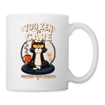 Trop zen pour s’en soucier, Chat - Mug blanc - blanc - Droite
