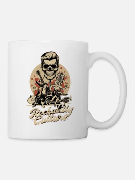 Rockabilly Culture Musik Retro Vintage Rock’n’Roll - Tasse - Weiß