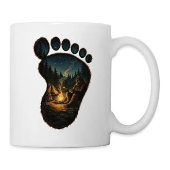 Bigfoot Campfire Lagerfeuer-Fußabdruck - Tasse - Weiß - Rechts