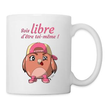 Libre d'être soi même - Mug blanc - blanc - Droite