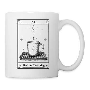 Die letzte saubere Tasse | Tarot Humor - Tasse - Weiß - Rechts