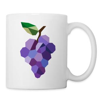 Raisins géométriques – motif des raisins modernes - Mug blanc - blanc - Droite