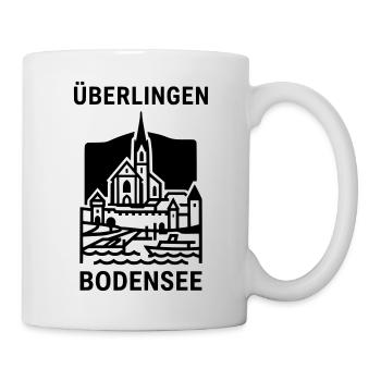 Überlingen Bodensee Silhouette Wahrzeichen - Tasse - Weiß - Rechts