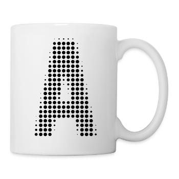Buchstabe A – Punktmuster Initial Design - Tasse - Weiß - Rechts