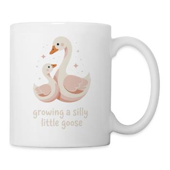 Wachsende Alberne Gänse - Tasse - Weiß - Rechts