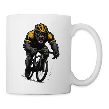Gorilla Biker Cartoon - Mug - white - Right