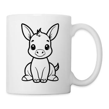 Bébé âne - Mug blanc - blanc - Droite