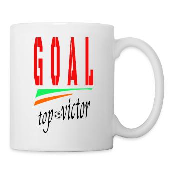 Goal Design Soccer Goal Art - Mug - white - Right