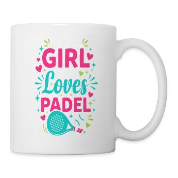 Padel-mädchen Padel-spieler Padel-tennis-geschenk - Tasse - Weiß - Rechts