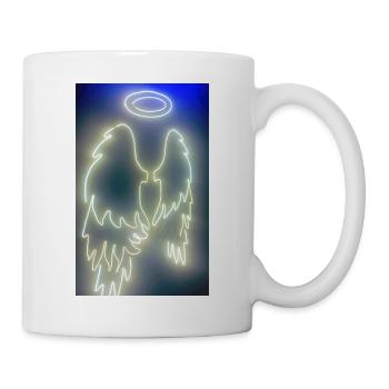 Luminous wings with neon halo - Mug - white - Right