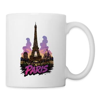 Paris Graffiti Skyline Neon - Mug - white - Right